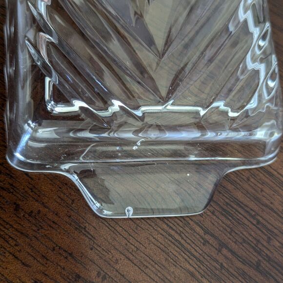 Gorham Cherrywood Lead Crystal Covered 1/4 lb Butter Dish w/Lid Vintage - Picture 9 of 10